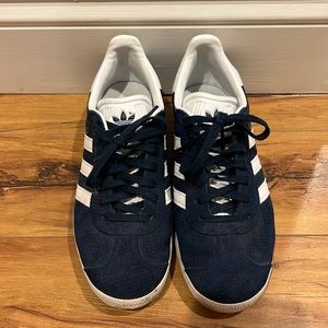 Women blue Adidas Gazelles